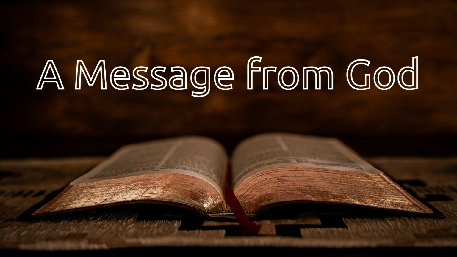 A Message from God Preachers Corner